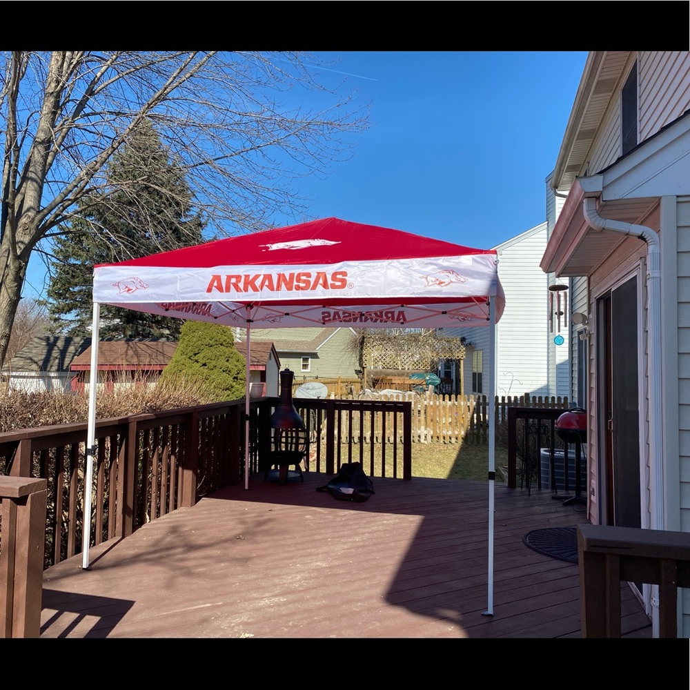 Canopy Top ( no legs) 9 x 9 Arkansas Razorbacks